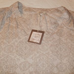 Marina Luna Women's 3/4 Length Sleeve Shirt NWT